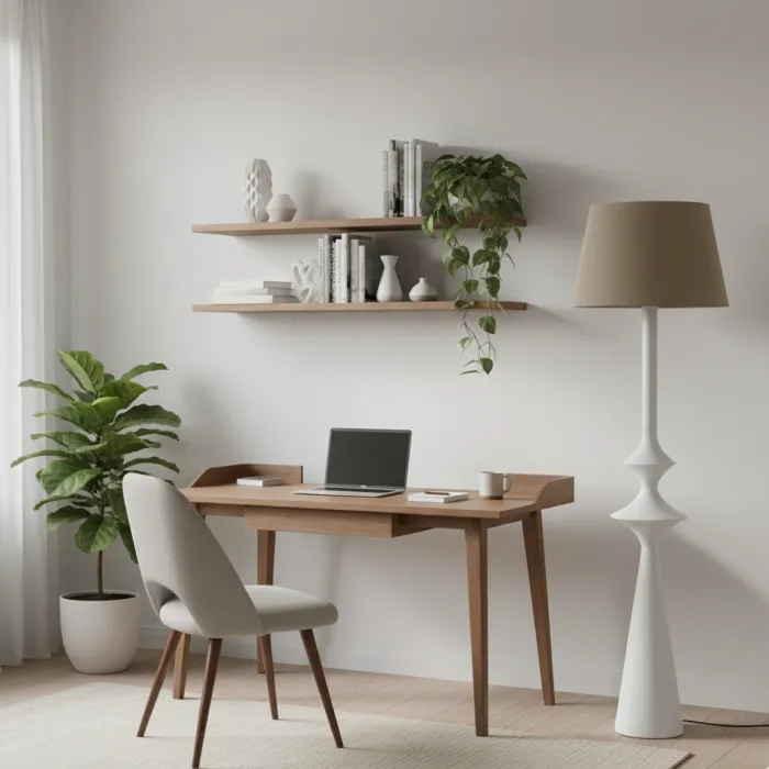 Floor Lamp Home ESPRIT White 43 x 43 x 150 cm